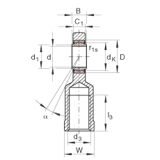 ˶ GIL40-UK-2RS,  DIN ISO 12 240-4 ׼ƣάഽܷ